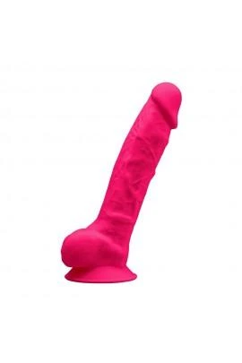 Dildo SilexD Tomas Pink (MODEL 1 size 9in), two-layer, silicone + Silexpan, diameter 4.9cm