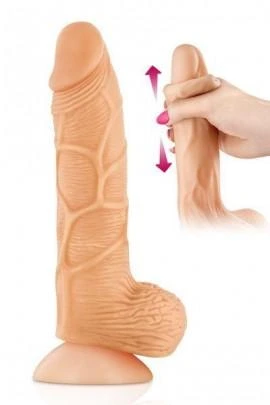 Dildo with moving extreme flesh Real Body - Real Brad