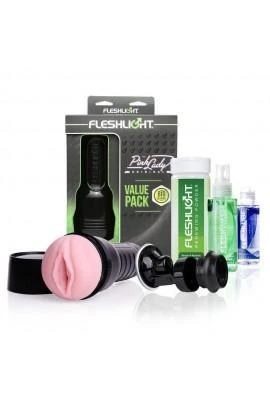 Мастурбатор Fleshlight Pink Lady Original Value Pack: присоска, смазка, чистящее, восстанавливающее средства
