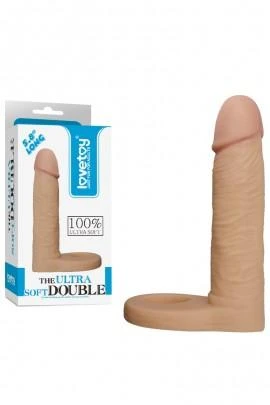 Фаллоимитатор с кольцом The Ultra Soft Double