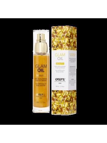 Олія для тіла з блиском EXSENS Glam Oil 50мл, з мигдальною олією, без парабенів і феноксіетанолу