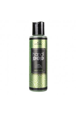 Массажный гель для мануальных и оральных ласк со вкусом яблока Sensuva - Handipop Green Apple, 125мл