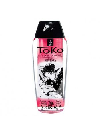 Оральный лубрикант со вкусом клубничного шампанского Shunga Toko AROMA - Sparkling Strawberry Wine, 165мл