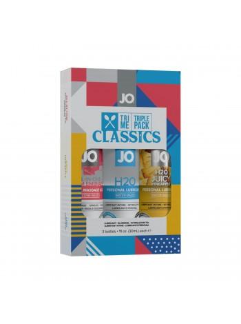 System Jo Tri-Me Triple Pack - Classics (3 x 30 ml) Water, Silicone and Taste Lubrication