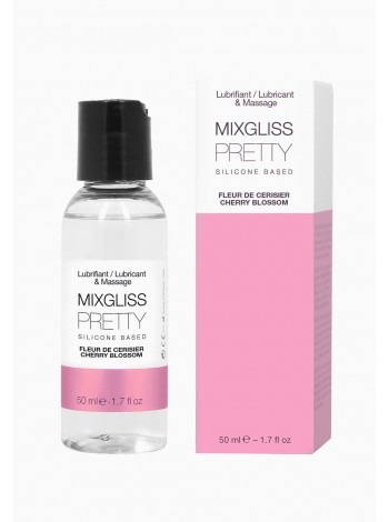 Lubricant on silicone basis with cherry flowers fragrance Mixgliss Pretty - Fleur Cerisier, 50ml