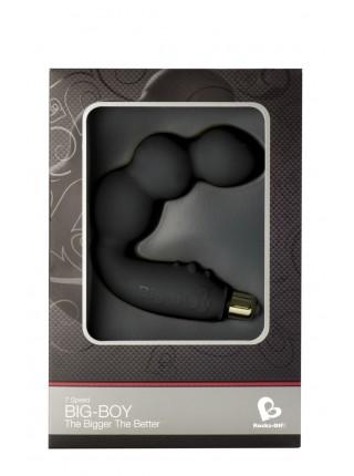 Massager of prostate and crotch with vibration Rocks Off Big-Boy Black, diameter 4,5cm