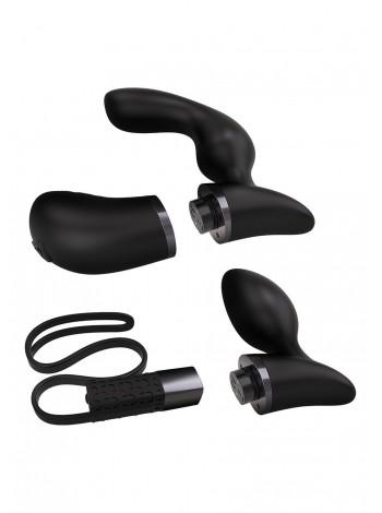 Premium set for men 2-in-1: Massager and vibratingrock Rocks Off FUZION XCHANGE with remote control