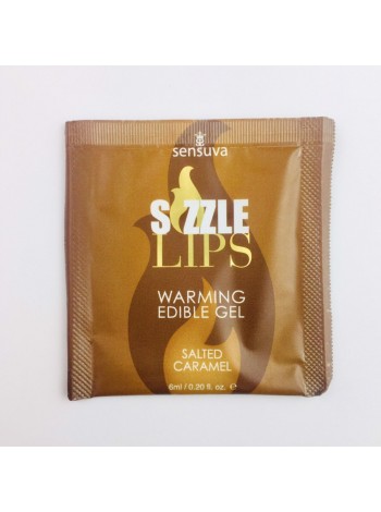Массажный гель-пробник Sensuva - Sizzle Lips Salted Caramel