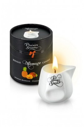 Massage Candle Plaisirs Secrets Pineapple Mango Ceramic Vessel, 80ml