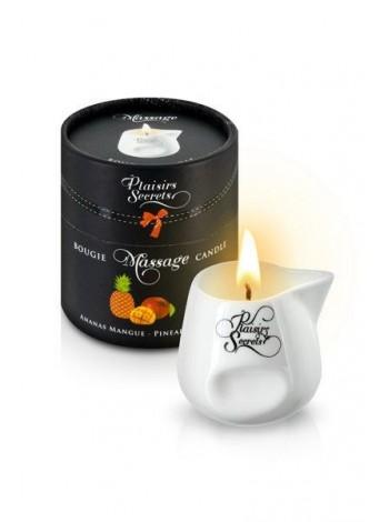 Массажная свеча Plaisirs Secrets Pineapple Mango керамический сосуд, 80мл