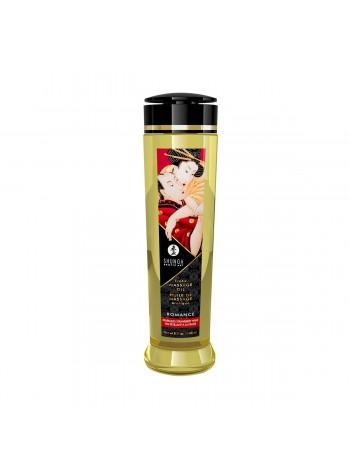 Натуральное увлажняющее массажное масло Shunga Romance - Sparkling Strawberry Wine, 240 мл
