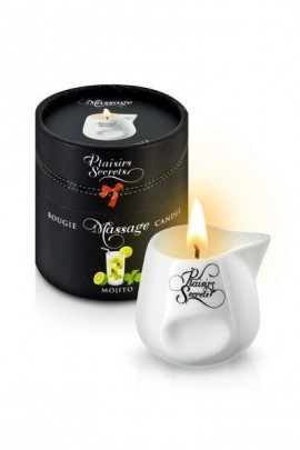 Massage Candle with Mojito Mojito Fragrance in Ceramic Vessel, 80ml