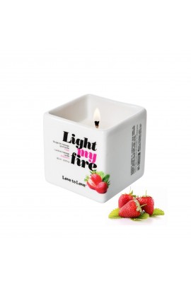 Массажная свеча с ароматом клубники Love To Love LIGHT MY FIRE Strawberry, 80мл