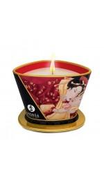 Масажна свічка з ароматом полуниці Shunga Massage Candle - Sparkling Strawberry Wine, 170мл