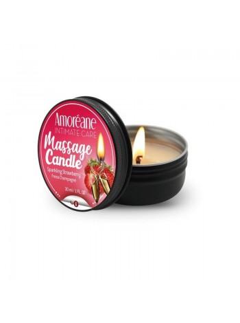 Massage Candle Strawberry in Champagne Amoreane Sparkling Strawberry (30 ml)