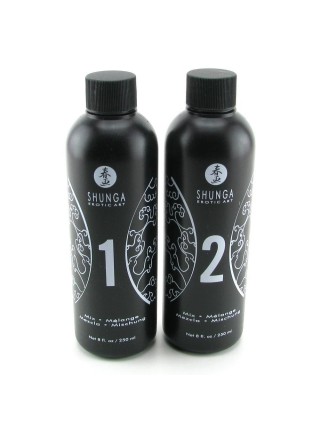 Gel for NURU massage Shunga Oriental Body-to-Body - Exotic Fruits, 2x225 ml bed sheet