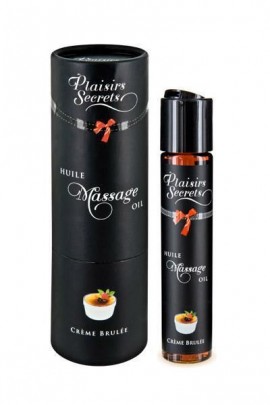 Съедобное массажное масло с афродизиаками Plaisirs Secrets Creme Brulee (Крем брюле)