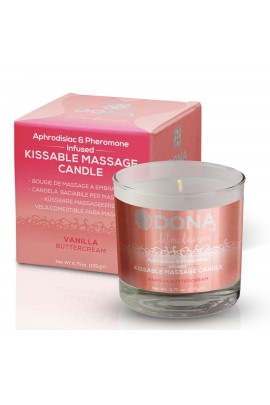Свеча для романтического массажа DONA Kissable Massage Candle Vanilla Buttercream, 125мл