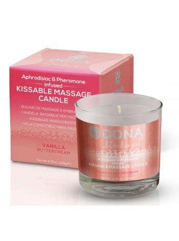 Свічка для романтичного масажу DONA Kissable Massage Candle Vanilla Buttercream, 125мл
