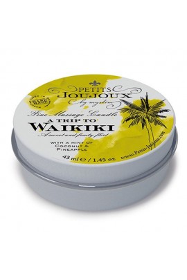 Свечa с афродизиаками для массажа Petits Joujoux - Waikiki Beach - Coconut and Pineapple, 43мл