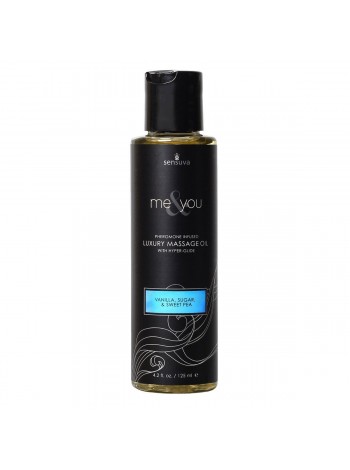 Massage oil with sensuva pheromones - me & you vanilla, sugar and fragrant peas