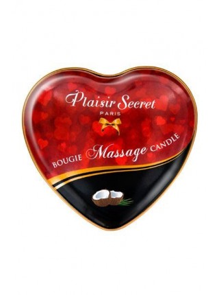 Massage candle heart with coconut fragrance Plaisirs Secrets Coconut, 35ml