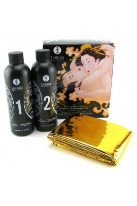 Gel for NURU Massage Shunga Oriental Body-To-Body - Melon Mango, 2x225ml + Sheet