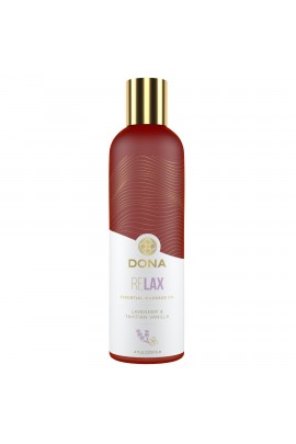 Natural massage oil with DONA RELAX essential oils - Lavender & Tahitian Vanilla (Lavender, Taitian Vanilla)