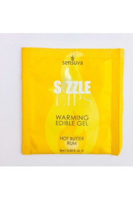 Массажный гель-пробник Sensuva - Sizzle Lips Butter Rum (Сладкий ром)