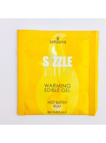 Масажний гель-пробник Sensuva - Sizzle Lips Butter Rum (Солодкий ром)