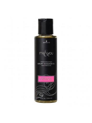 Массажное масло Sensuva - Me&You Pink Grapefruit & Vanilla Bean (125 мл) с феромонами