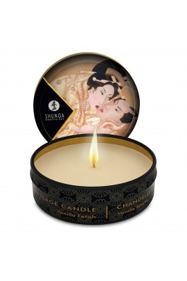 Массажная свеча Shunga Mini Massage Candle - Vanilla Fetish с афродизиаками, 30мл