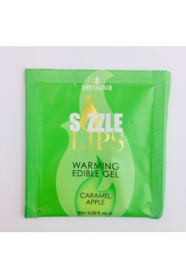 Массажный гель-пробник  Sensuva - Sizzle Lips Caramel Apple (Карамель/Яблоко)