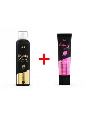 INTT Promo 2: Масажна піна Crunchy Foam Vanilla (150 мл) + змазка Cotton Candy (100 мл) в подарунок