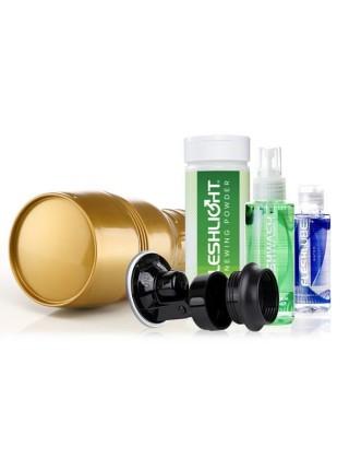 Masturbation set Fleshlight Stu Value Pack: Masturbator, suction cup, lubrication, cleaning, reducing agents