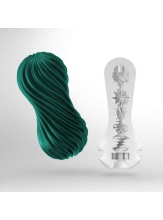 Мастурбатор Tenga FLEX Fizzy Green с изменяемой интенсивностью, можно скручивать, вакуум
