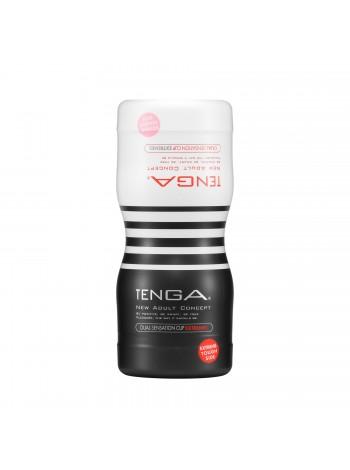 Мастурбатор Tenga Dual Sensation Cup EXTREMES, двухсторонний, 2в1 — нежная и жесткая стимуляция