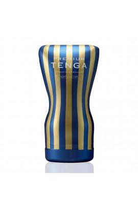 The Tenga Premium Soft Case Cup (M ' What a Pillow), compresses masturbator