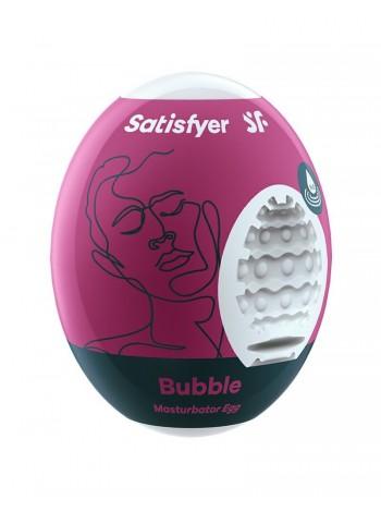 Самозмащувальний мастурбатор-яйце Satisfyer Masturbator Egg Bubble, одноразовий, не потребує змазки