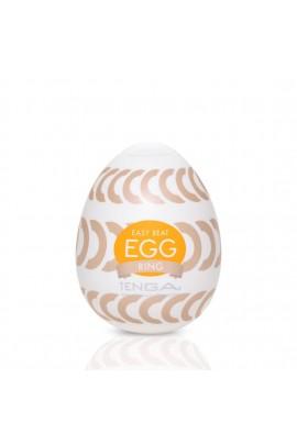 Masturbator-ovate Tenga Egg Ring with asymmetrical relief