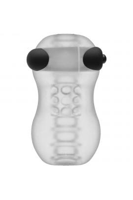 Мастурбатор з віброкулею Doc Johnson GoodHead – Vibrating Helping Head Pro – Frost