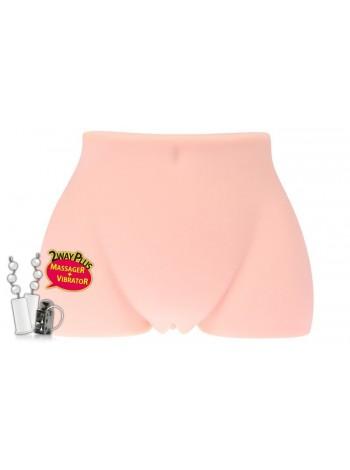 Мастурбатор полуторс Kokos Cherry Deluxe с вибрацией и массажем, два входа: вагина и попка