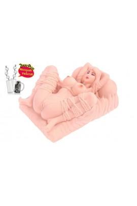 Masturbator mini doll Kokos Erica Deluxe with vibration and massage, one entrance: Vagina