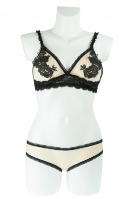Lingerie with flower stripe