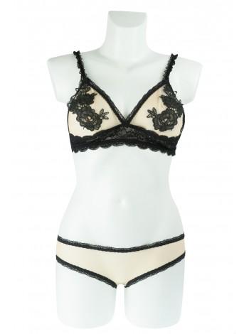 Lingerie with flower stripe