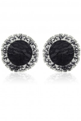 Openwork black stickers on the chest