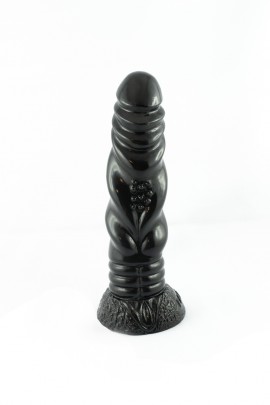 Ribbed Cock Black, 21x5 cm dildo