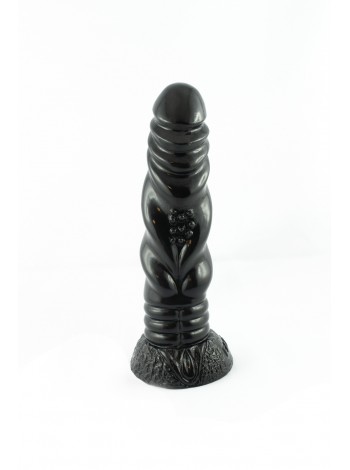 Ribbed Cock Black, 21x5 cm dildo