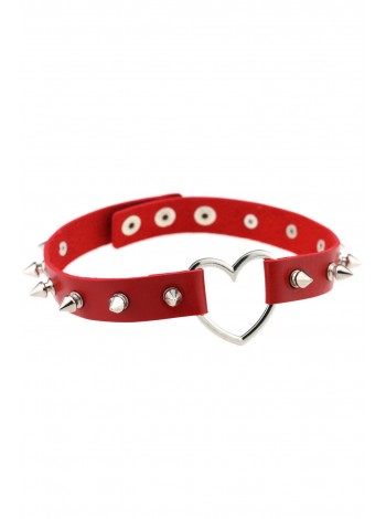 Collar with spikes and heart PRICKLE