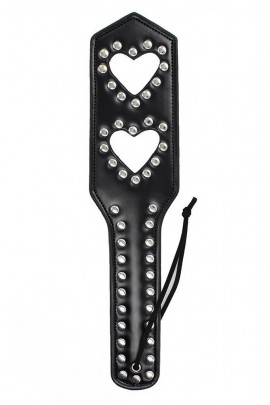 Black leather braided pandel with hearts